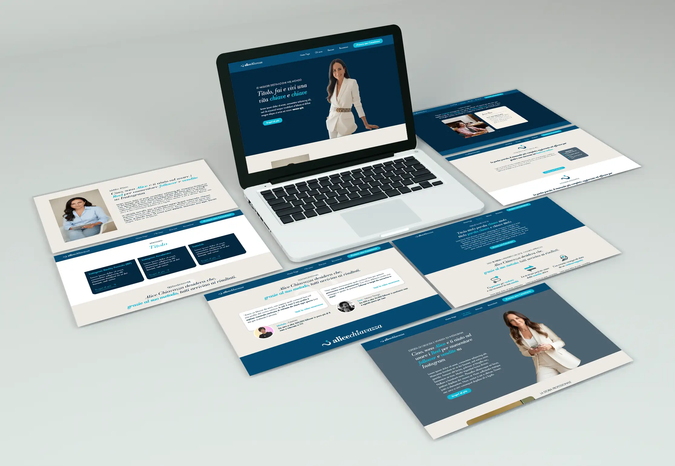 Alice Chiavazza re-branding logo design e sito web -Barbara Li Ranzi Brand & Web Designer Specialist